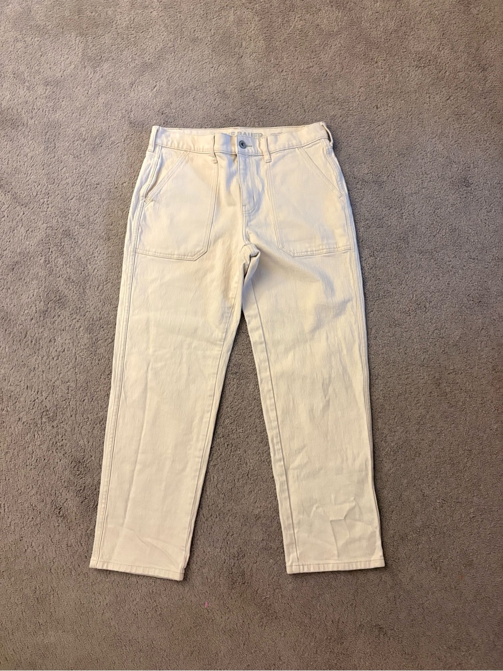 Eddie Bauer Cream Straight-Leg Jeans for Women